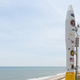 The Minotaur 1 rocket ready for launch.